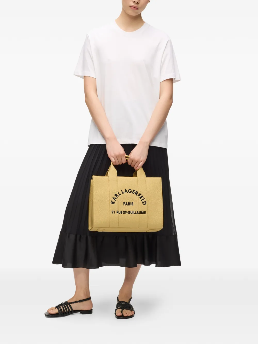 Karl Lagerfeld Medium Rue St-Guillaume shopper Geel