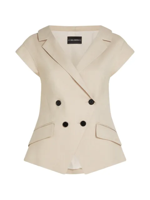 Karl Lagerfeld top manga corta con doble botonadura