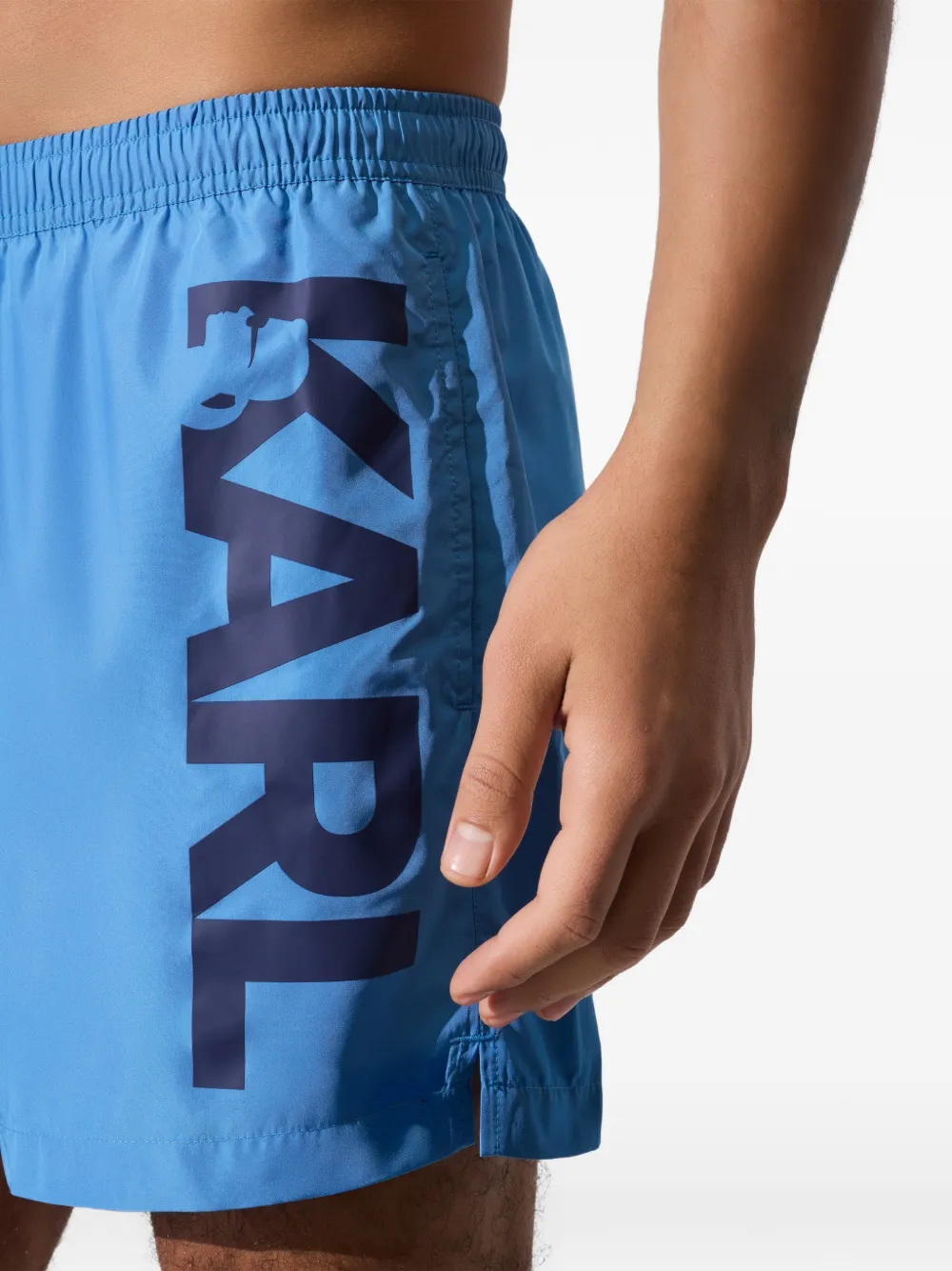 Karl Lagerfeld Zwembroek met logo Blauw
