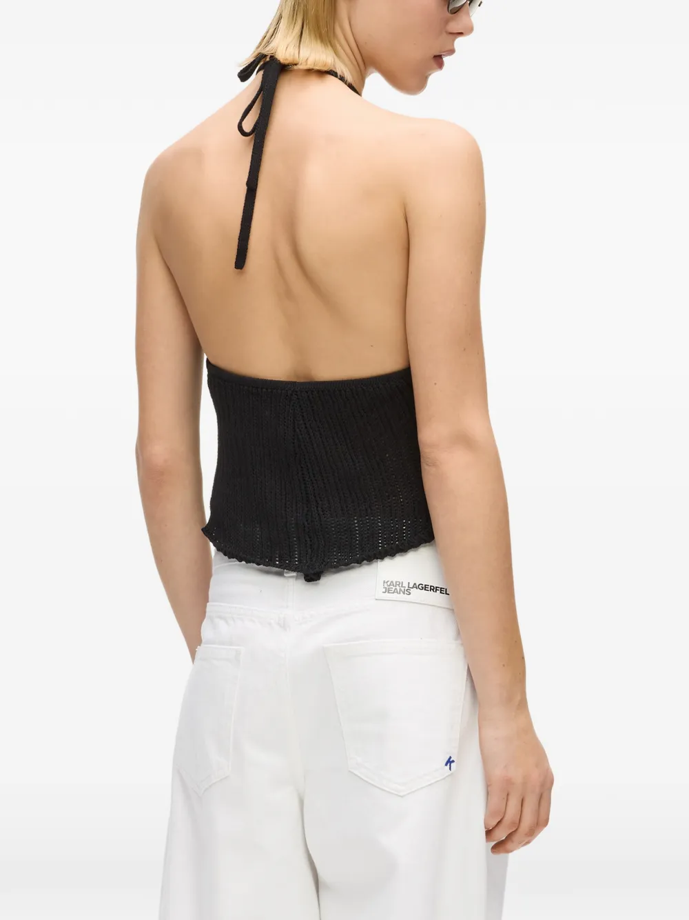 Karl Lagerfeld Jeans Mouwloze top Zwart