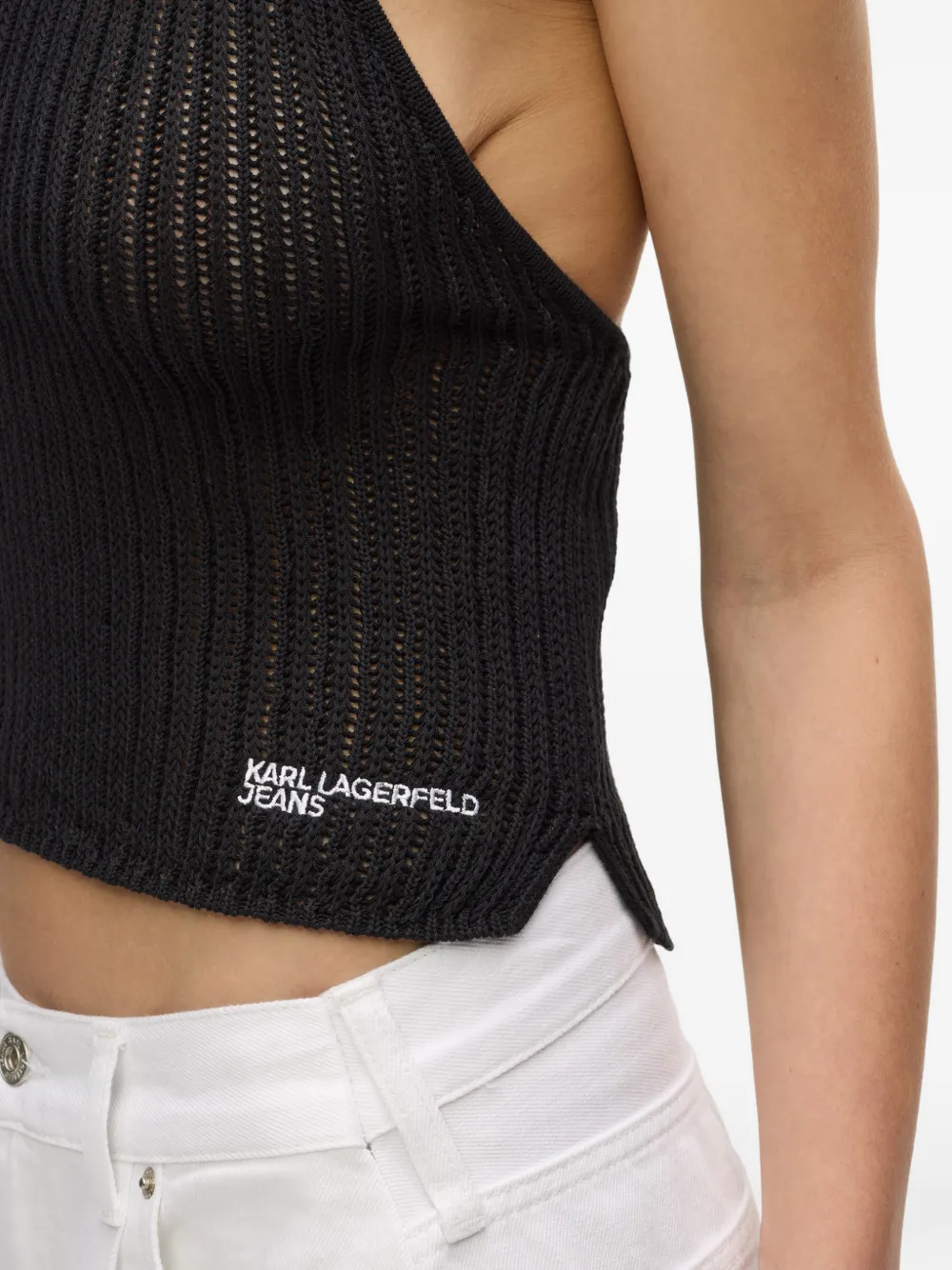 Karl Lagerfeld Jeans Mouwloze top Zwart