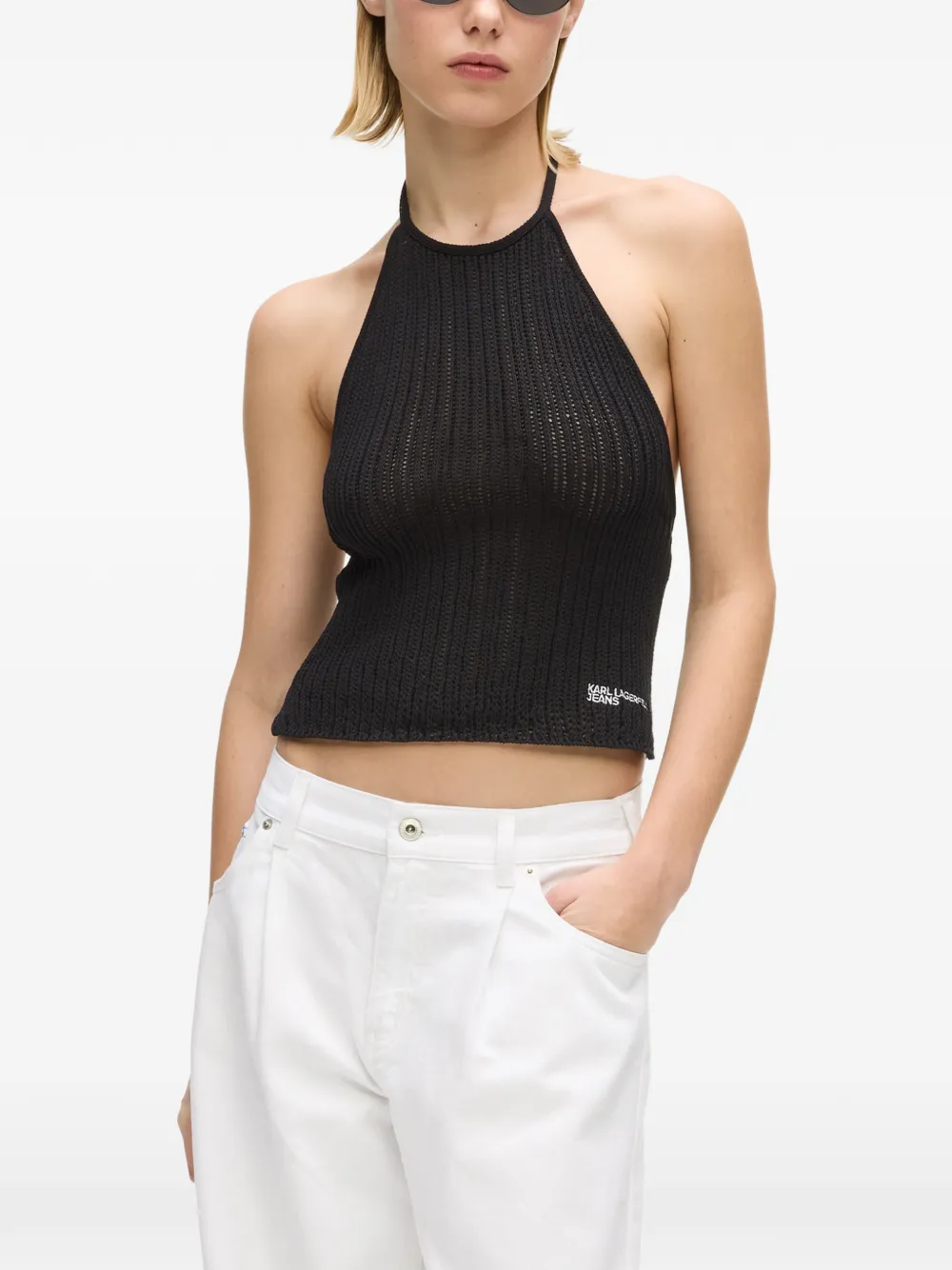 Karl Lagerfeld Jeans Mouwloze top Zwart