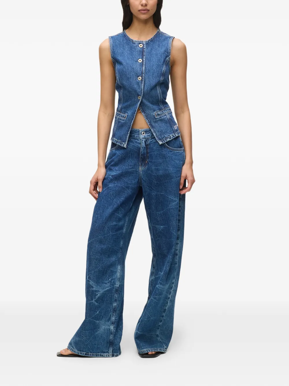  Karl Lagerfeld Jeans Vaqueros Con Efecto Arrugado - Azul 