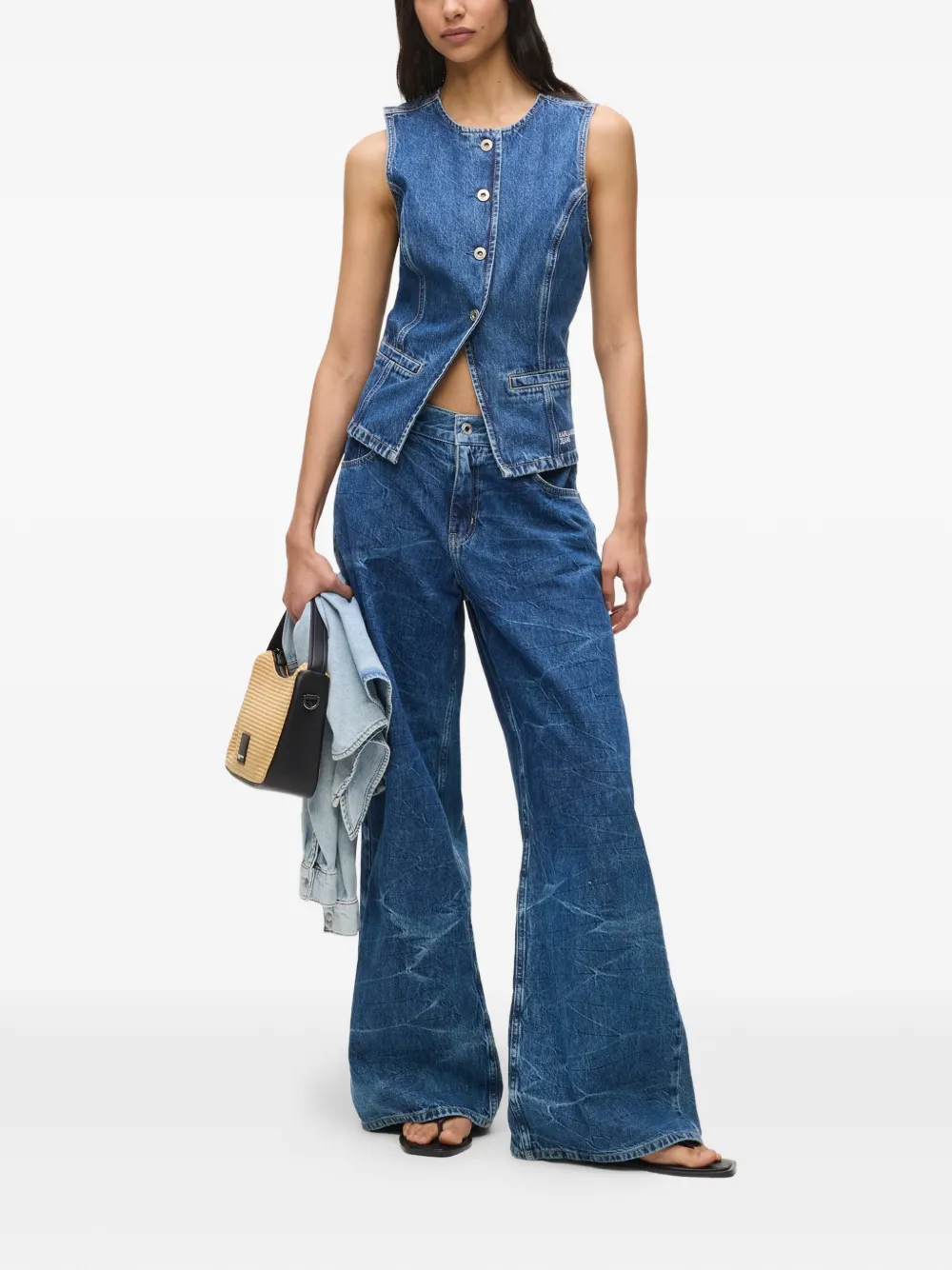  Karl Lagerfeld Jeans Vaqueros Con Efecto Arrugado - Azul 