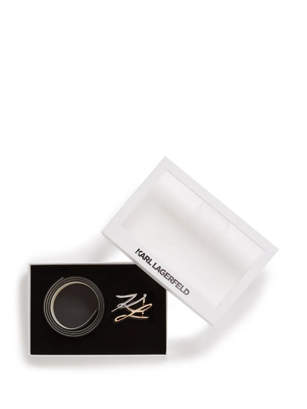Karl Lagerfeld K Autograph omkeerbare riem Zwart
