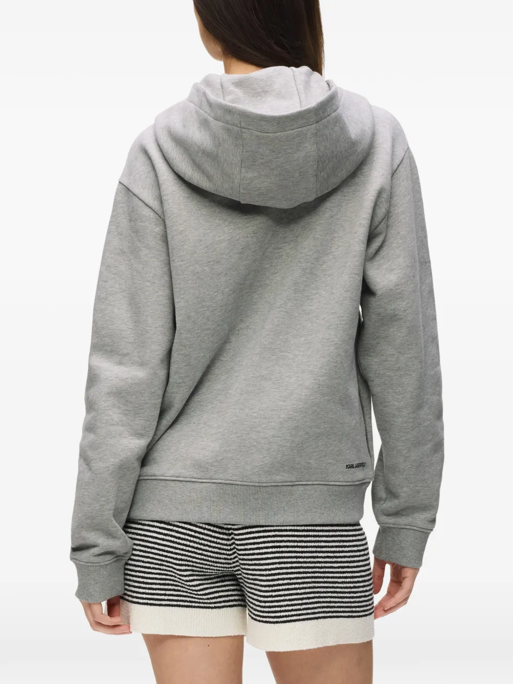 Karl Lagerfeld Icon hoodie met rits Grijs