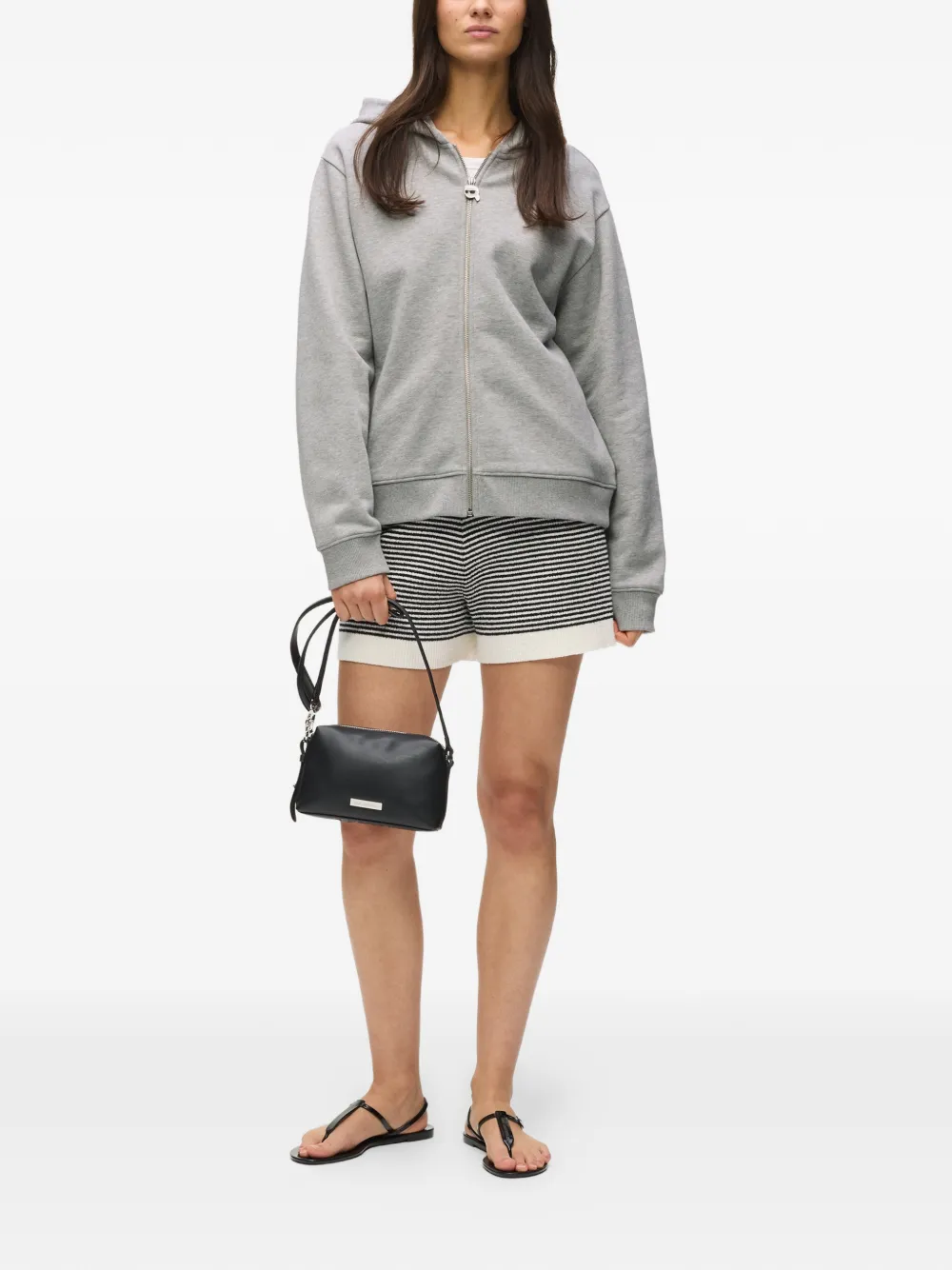 Karl Lagerfeld Icon hoodie met rits Grijs
