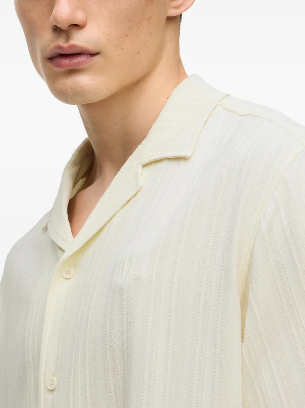 Karl Lagerfeld Overhemd met korte mouwen Beige