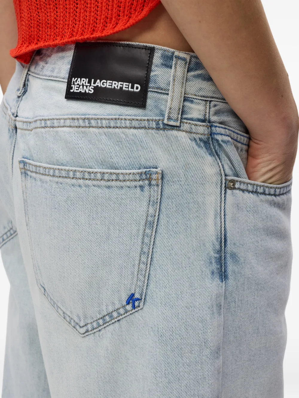 Karl Lagerfeld Jeans Denim shorts met zakken Blauw