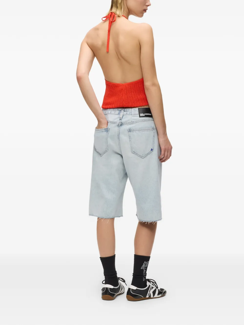 Karl Lagerfeld Jeans Denim shorts met zakken Blauw