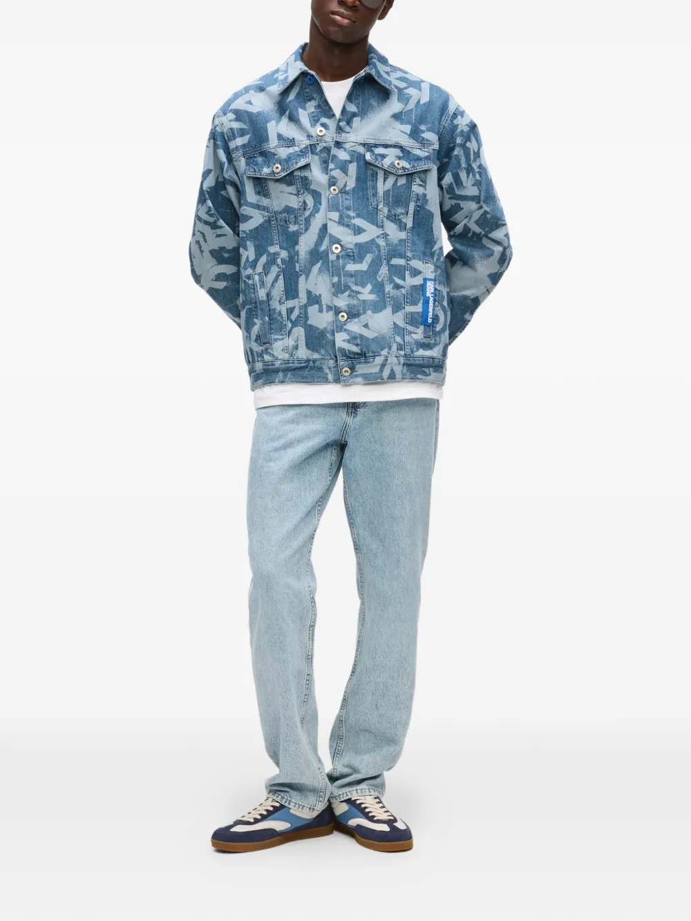 Karl Lagerfeld Jeans Jack met print Blauw