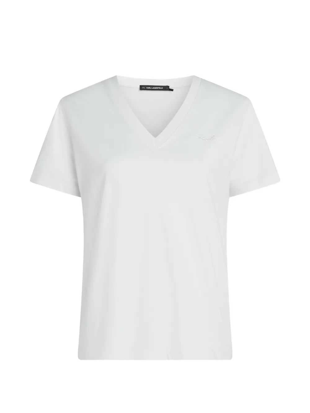 Karl Lagerfeld T-shirt con scollo a V - Bianco