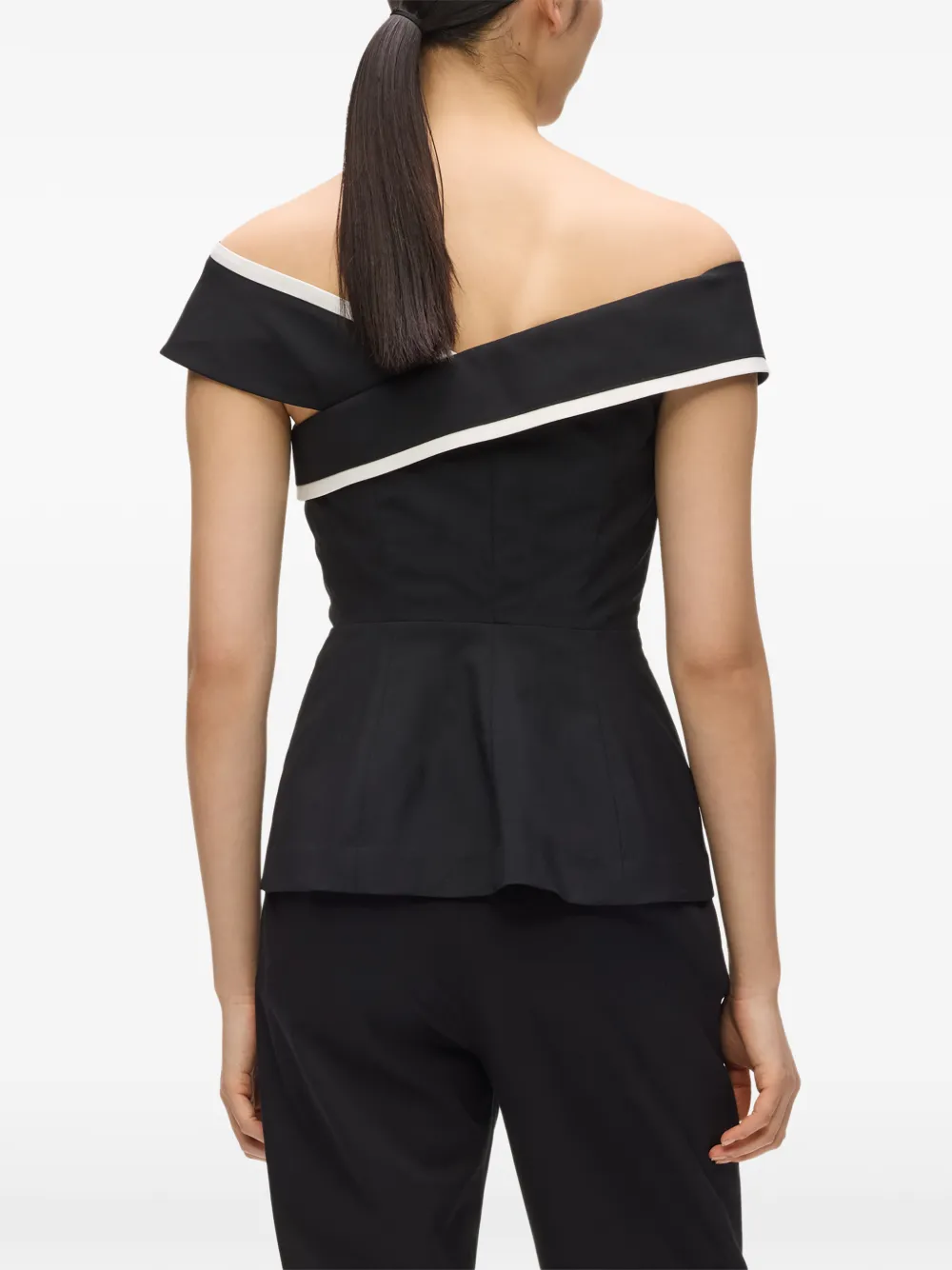 Karl Lagerfeld Off-shoulder top Zwart