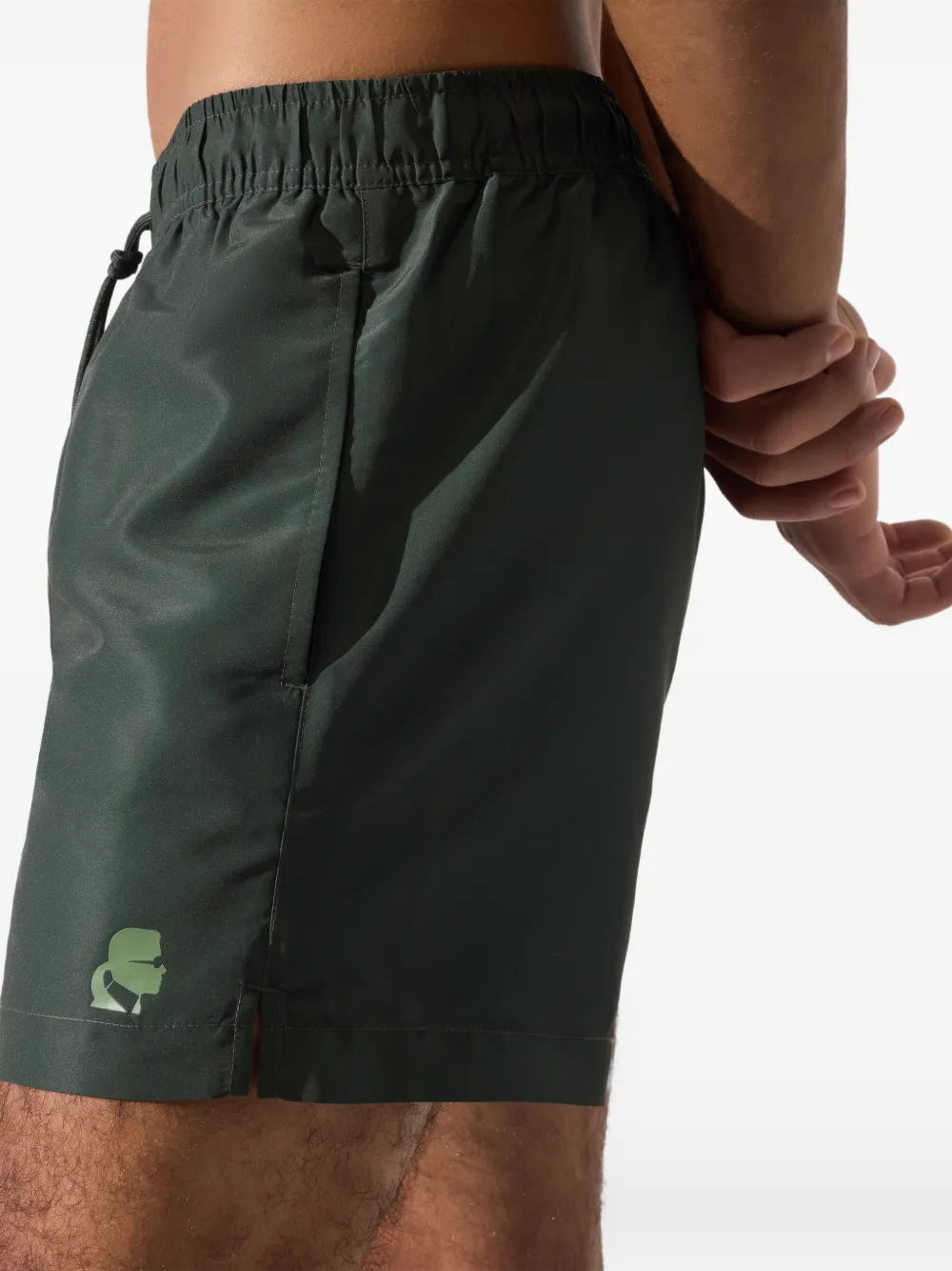 Karl Lagerfeld Zwembroek met logoprint Groen