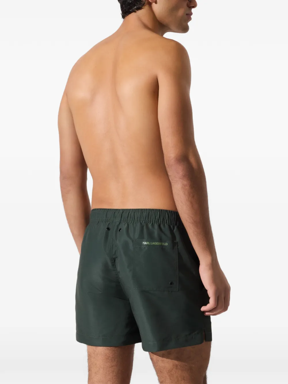 Karl Lagerfeld Zwembroek met logoprint Groen