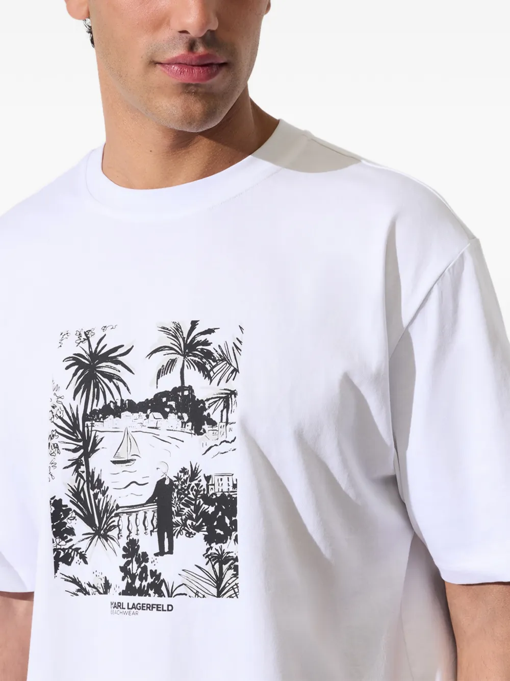 Karl Lagerfeld T-shirt met grafische print Wit
