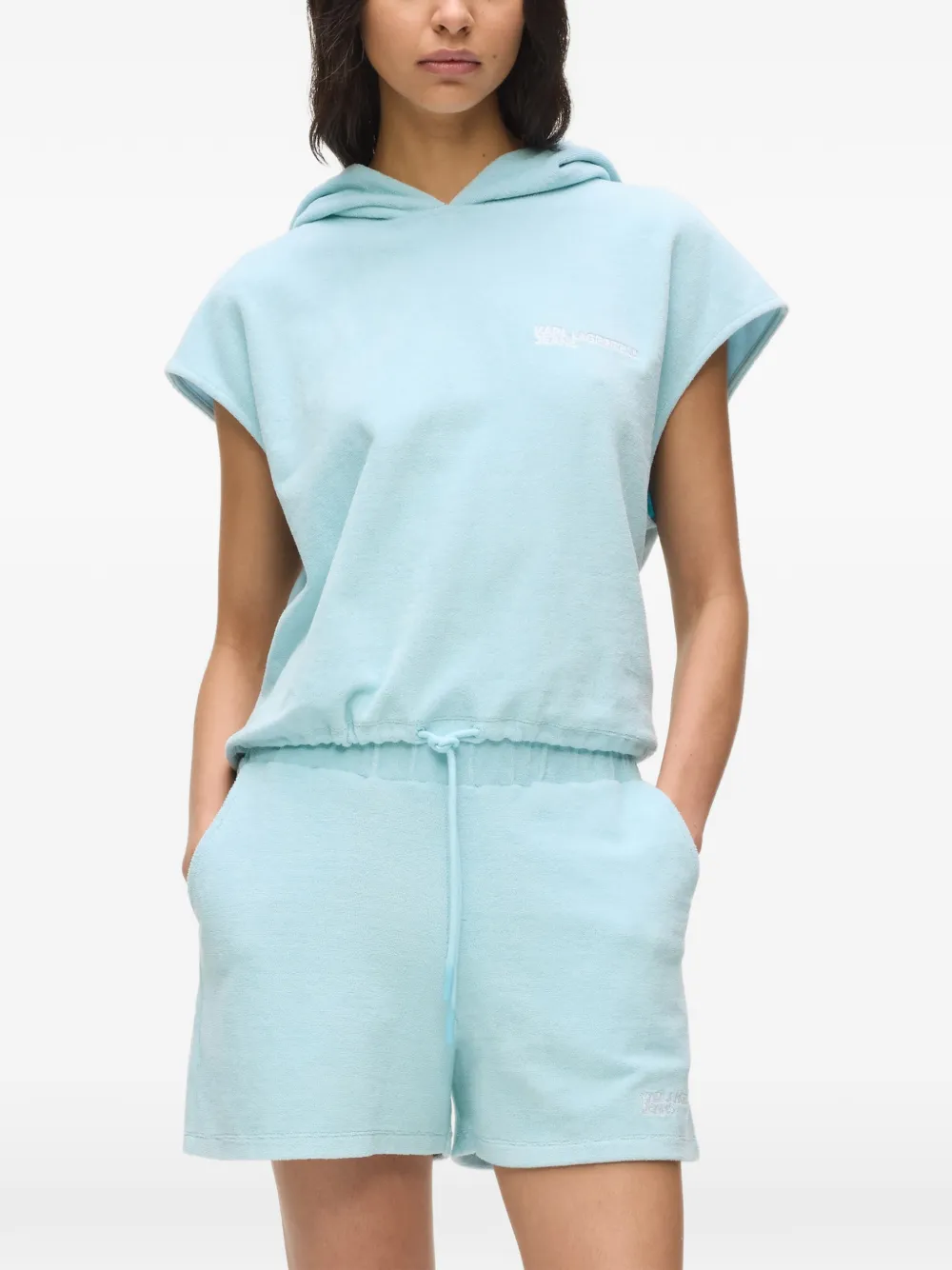  Karl Lagerfeld Jeans Chaleco Con Capucha - Azul 