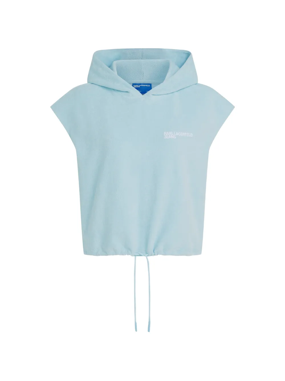 Karl Lagerfeld Jeans Gilet smanicato con cappuccio - Blu