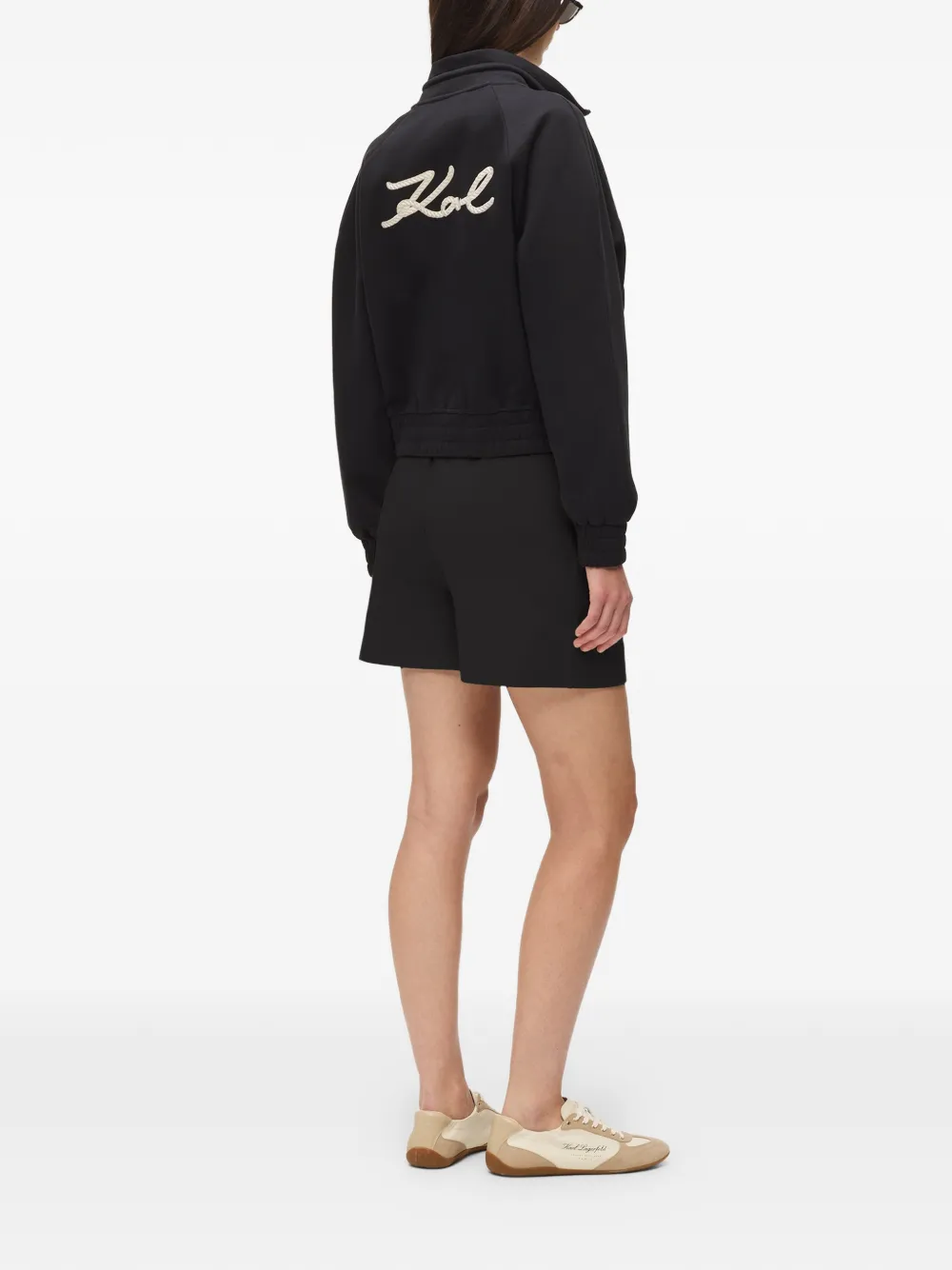 Karl Lagerfeld Shorts met logodetail Zwart