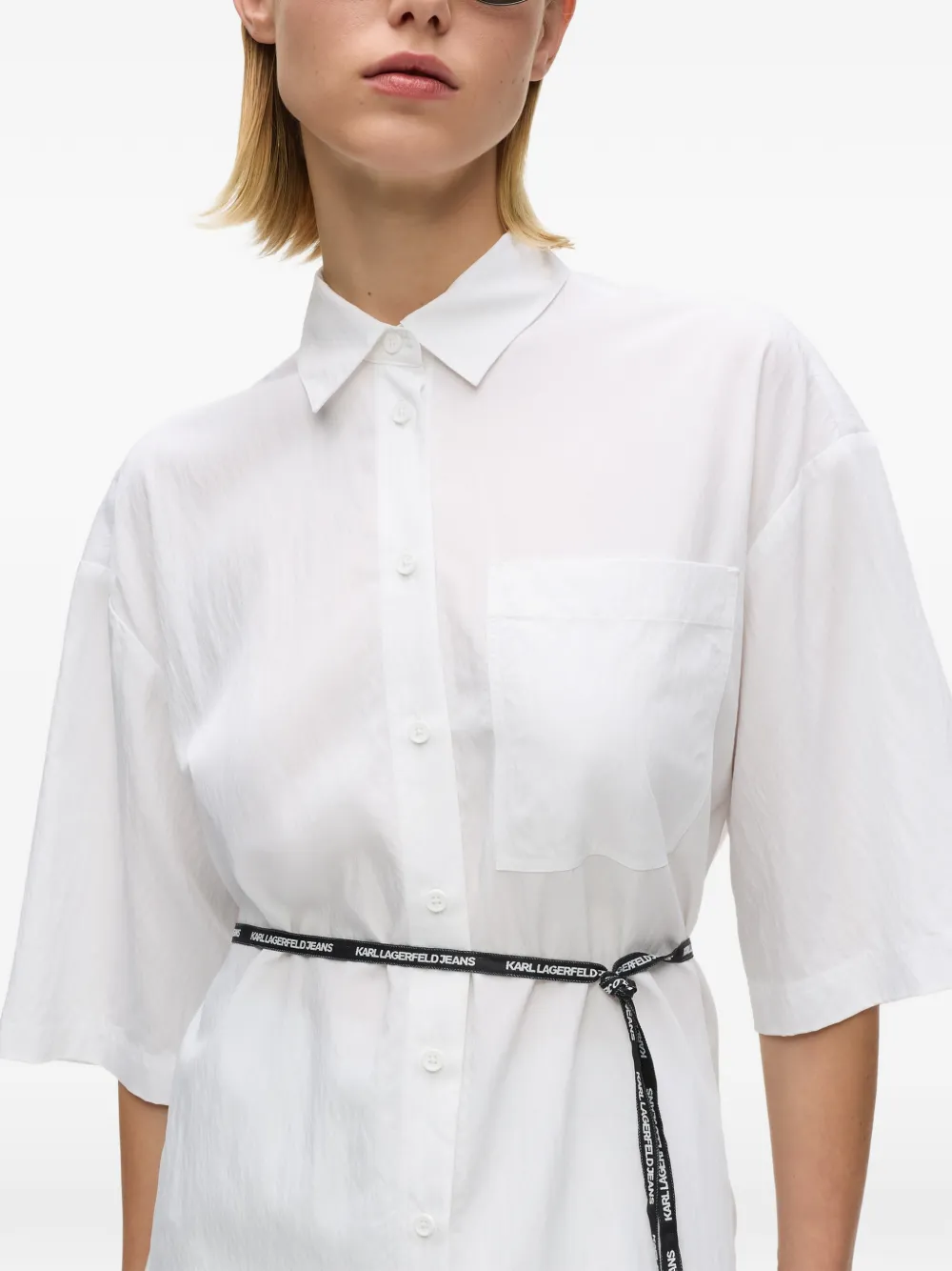 Karl Lagerfeld Jeans Blouse met korte mouwen Wit