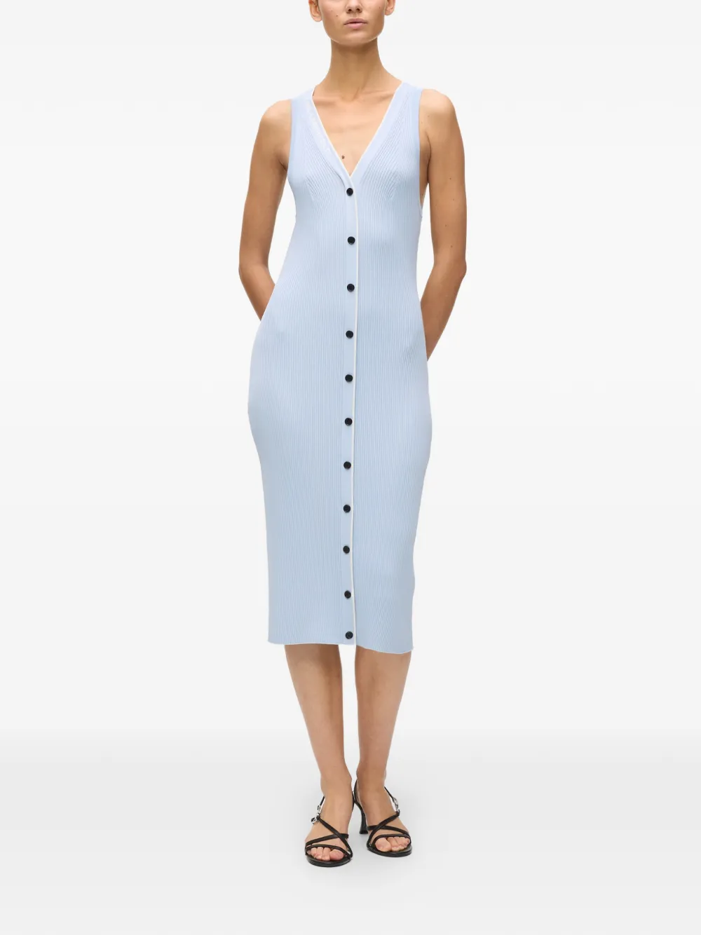 Karl Lagerfeld Midi-jurk met logodetail Blauw