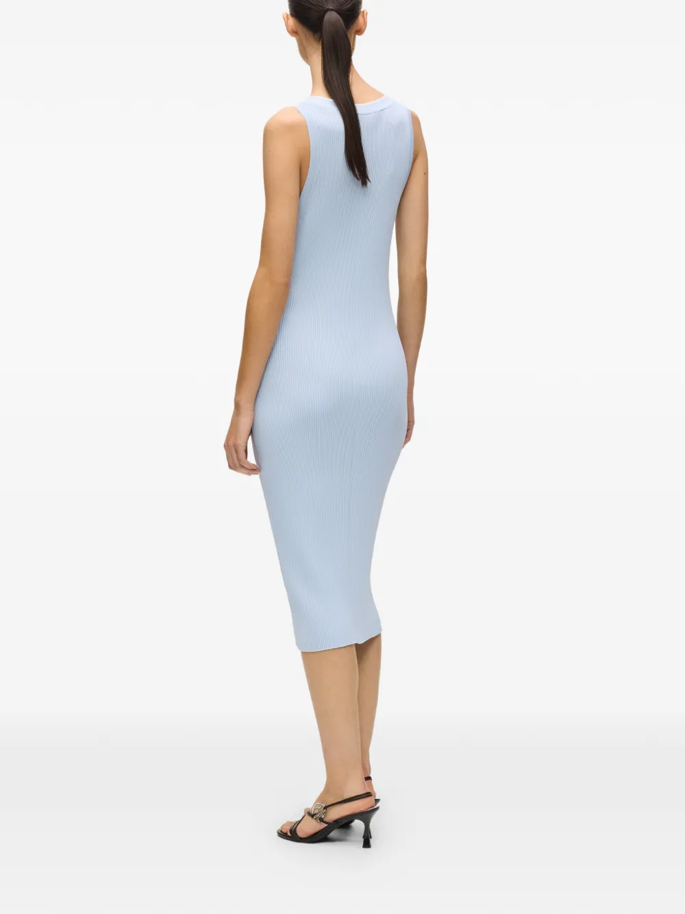Karl Lagerfeld Midi-jurk met logodetail Blauw