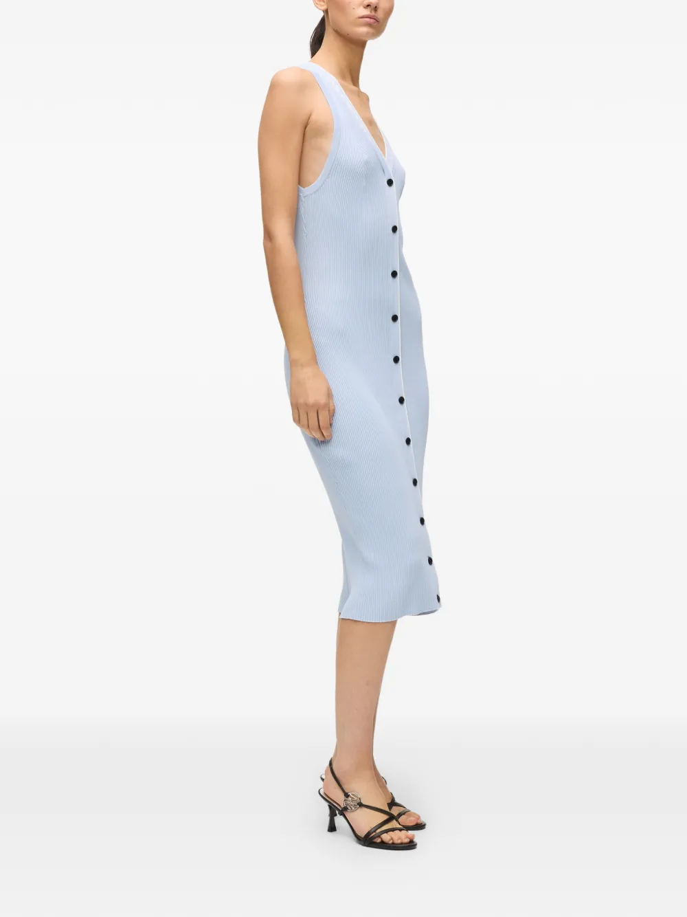 Karl Lagerfeld Midi-jurk met logodetail Blauw