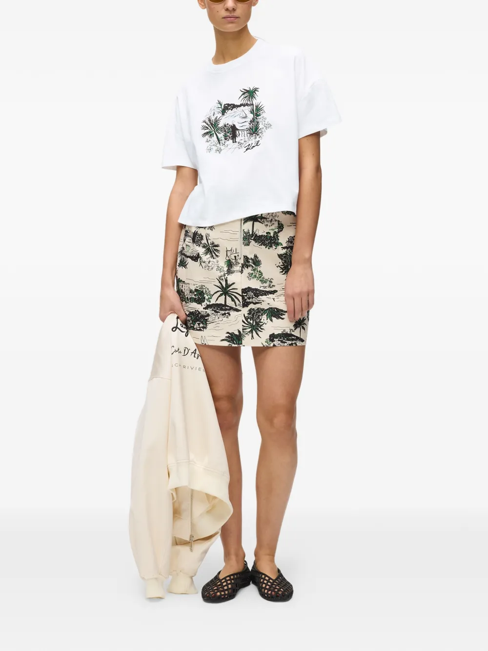 Karl Lagerfeld Villa la Vigie T-shirt Wit