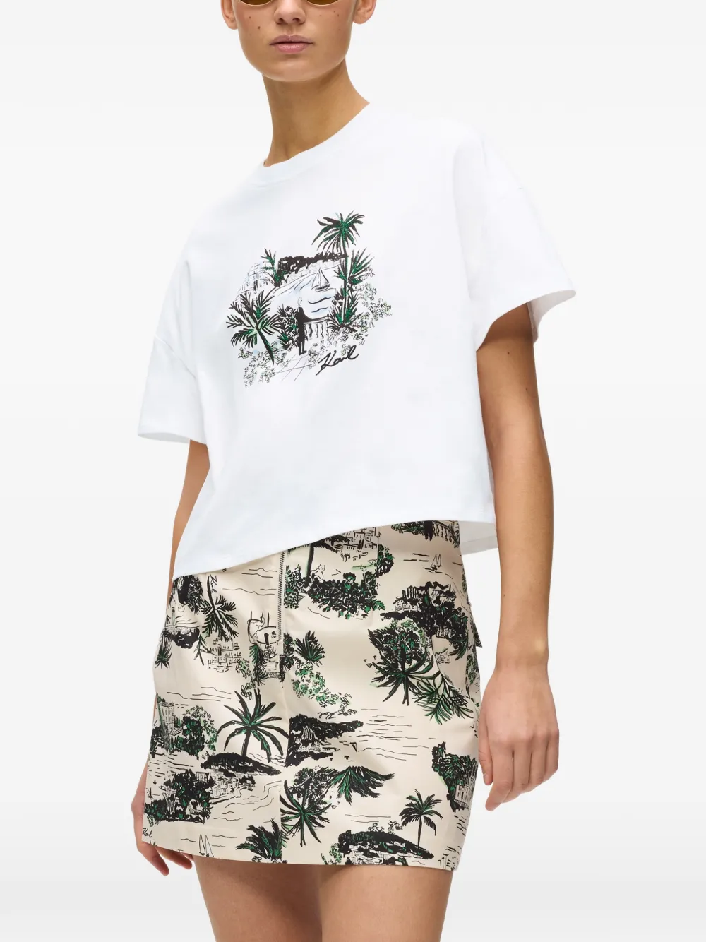 Karl Lagerfeld Villa la Vigie T-shirt Wit