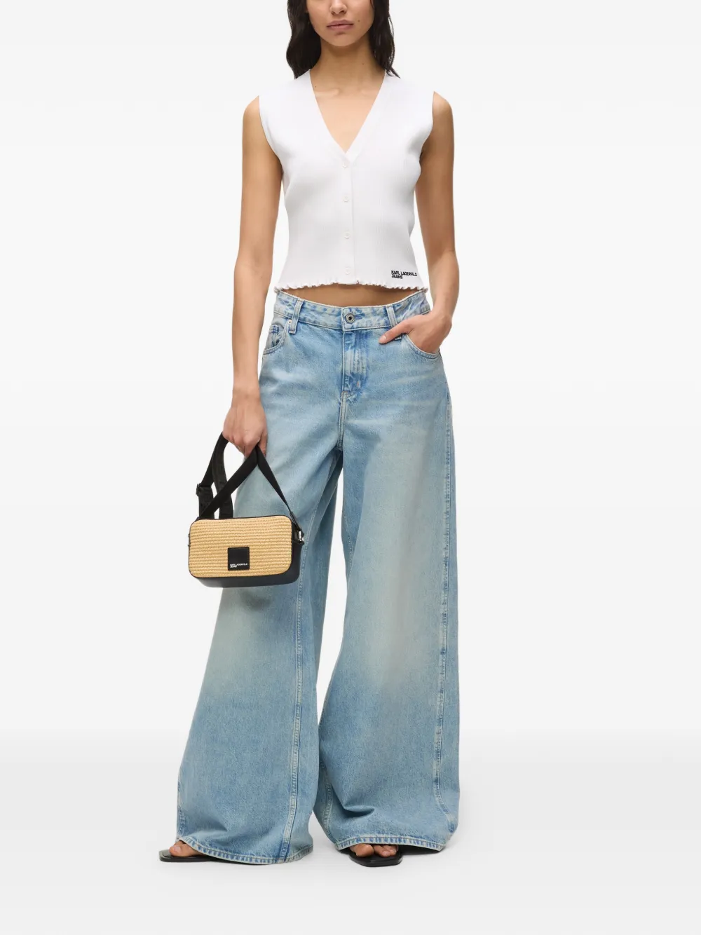 Karl Lagerfeld Jeans met vijf zakken Blauw