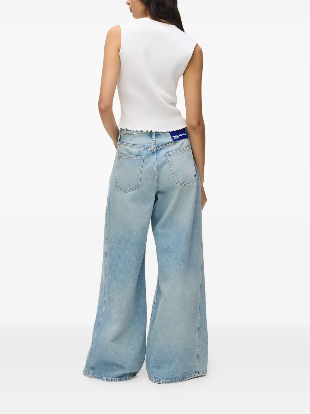 Karl Lagerfeld Jeans met vijf zakken Blauw