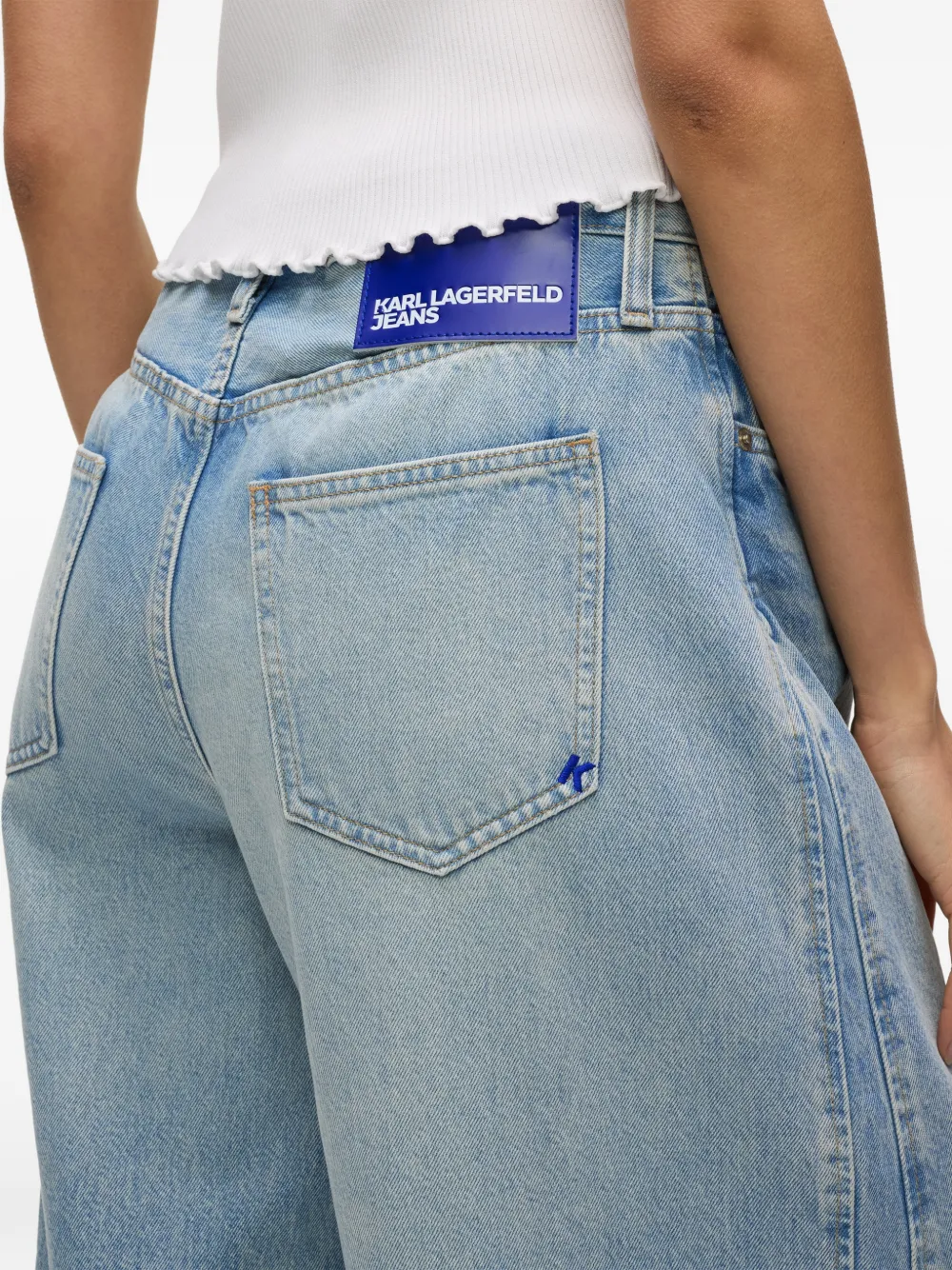 Karl Lagerfeld Jeans met vijf zakken Blauw