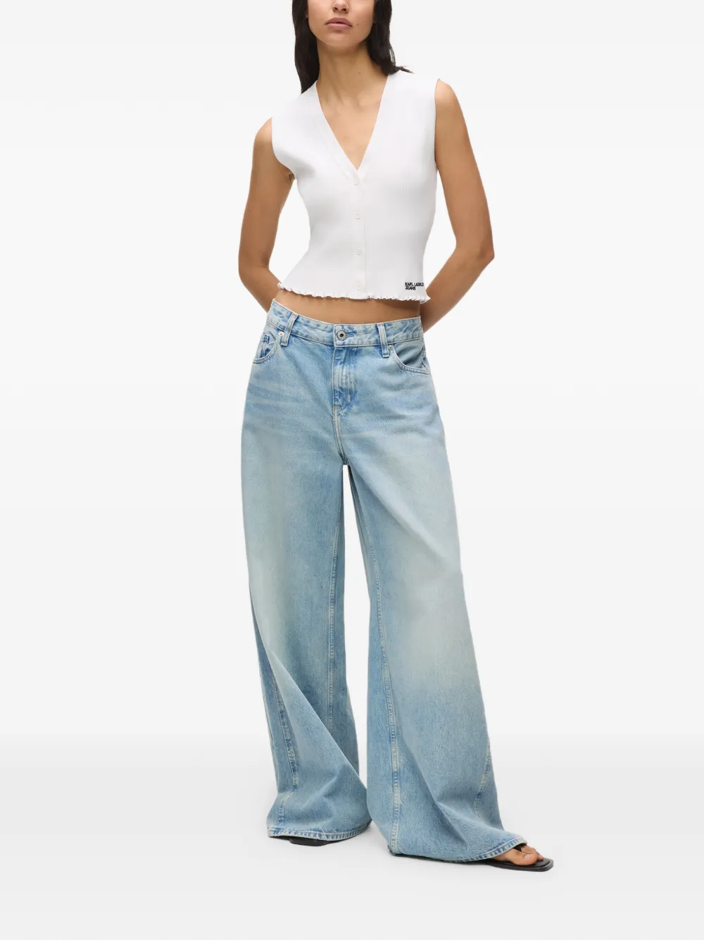 Karl Lagerfeld Jeans met vijf zakken Blauw