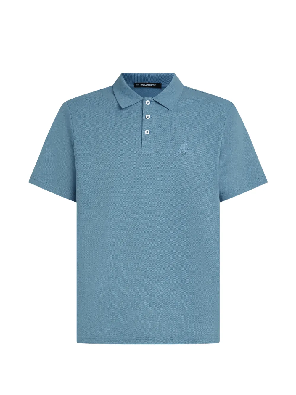 Karl Lagerfeld Polo Kameo in piqué con logo - Blu