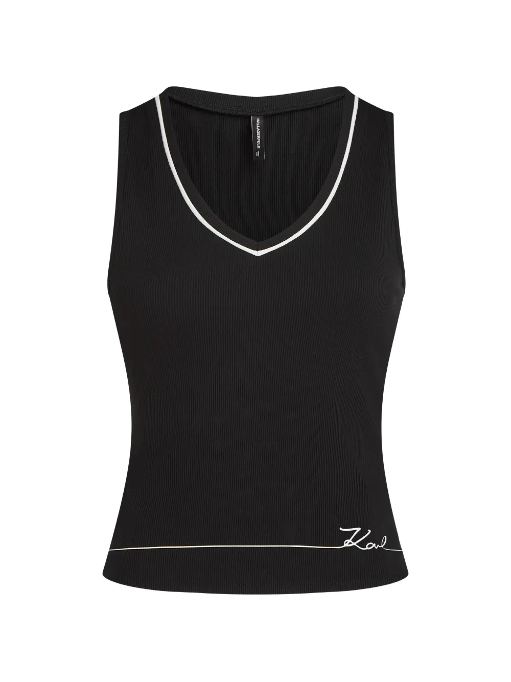 Karl Lagerfeld Loungewear con scollo a V - Nero