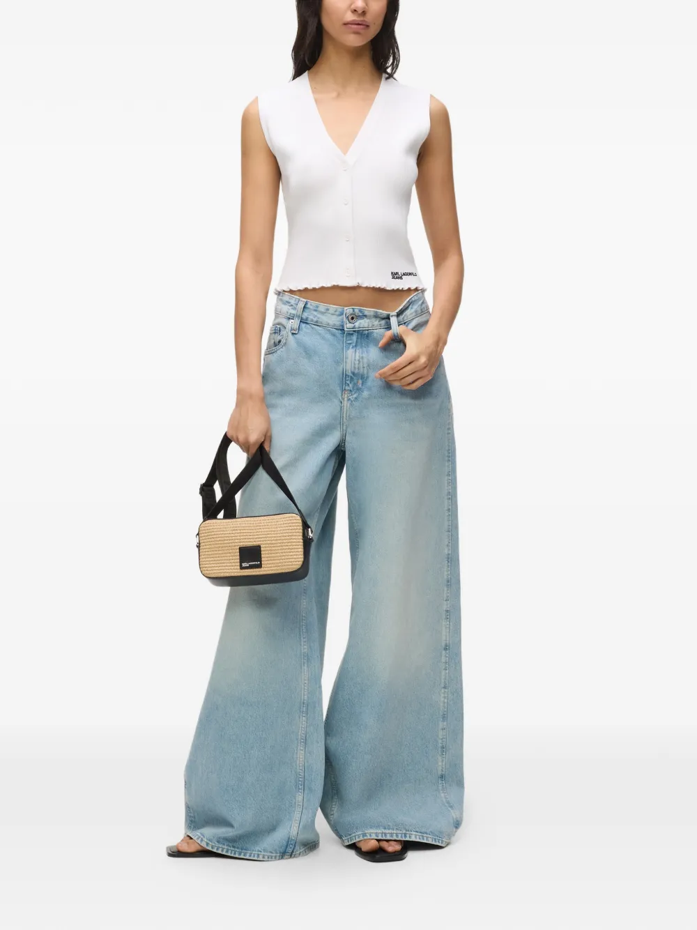  Karl Lagerfeld Jeans Logo-patch Cross Body Bag - Neutrals 