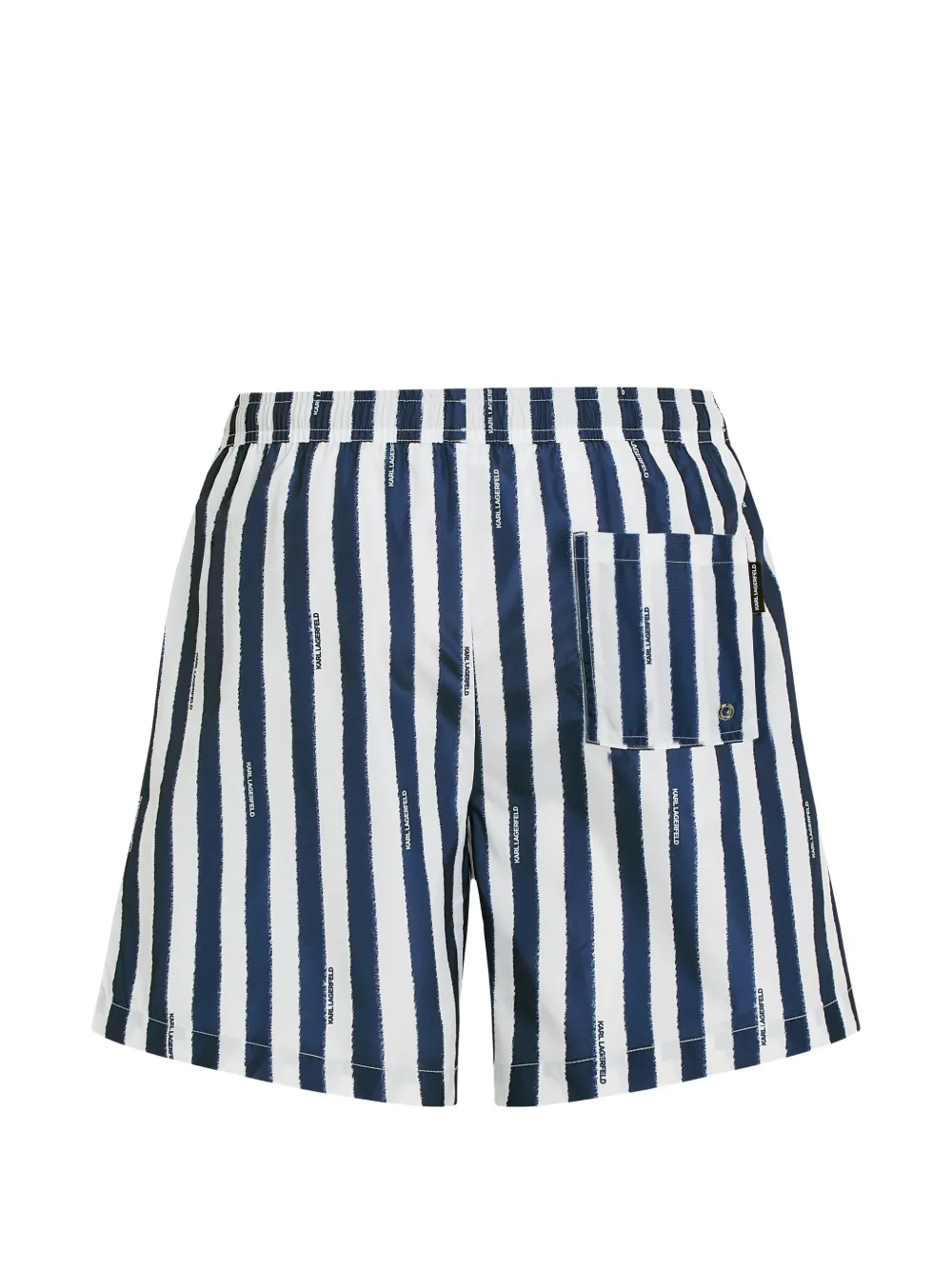 Karl Lagerfeld Gestreepte zwembroek Blauw
