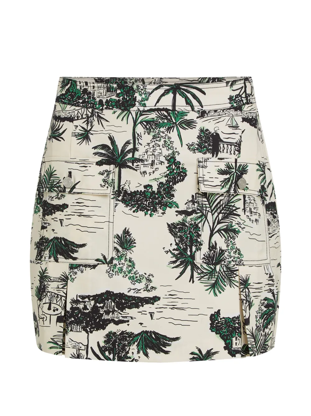 Karl Lagerfeld Minigonna con stampa - Toni neutri