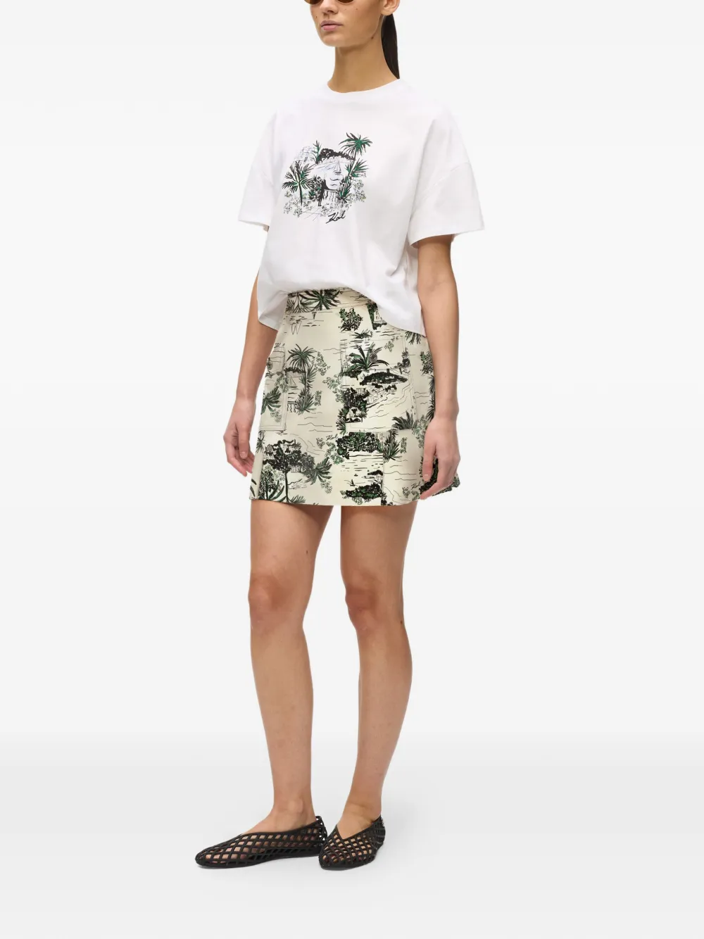 Karl Lagerfeld Mini-rok met print Beige