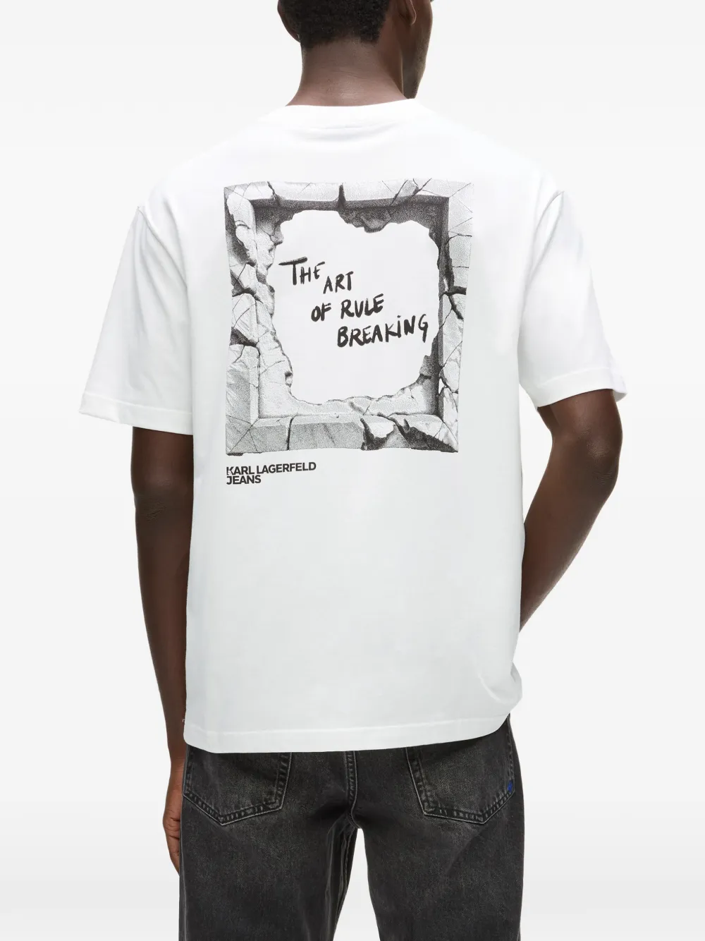 Karl Lagerfeld Jeans T-shirt met grafische print Wit