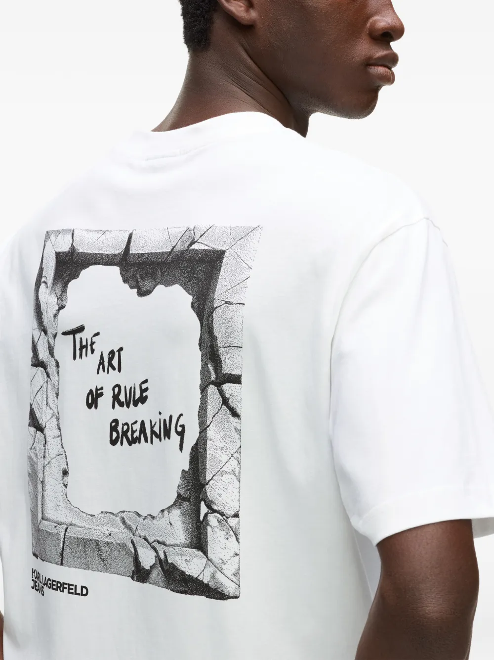 Karl Lagerfeld Jeans T-shirt met grafische print Wit