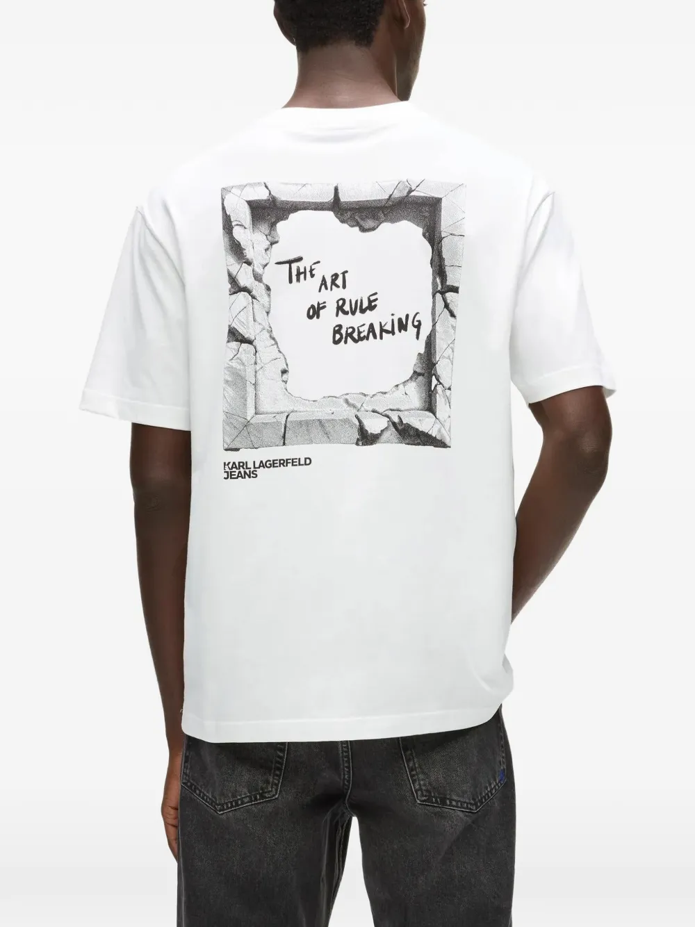 Karl Lagerfeld Jeans T-shirt met grafische print Wit
