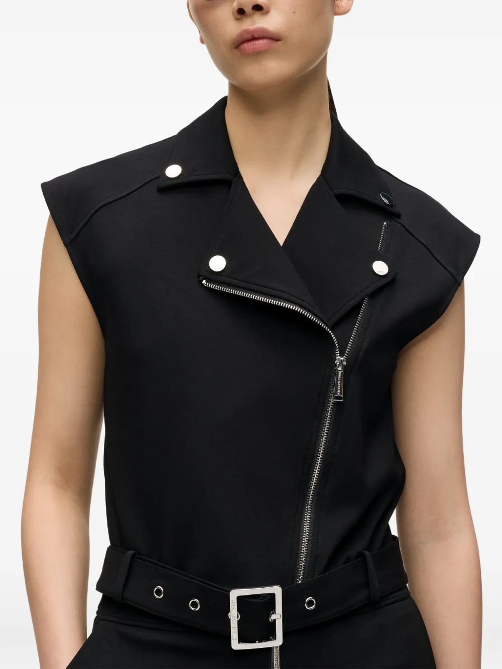 Karl Lagerfeld Bikerjack met rits Zwart