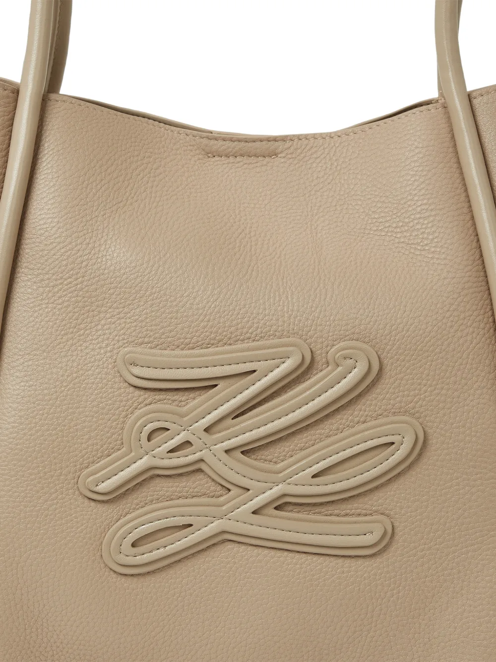 Karl Lagerfeld Medium K Autograph shopper Beige