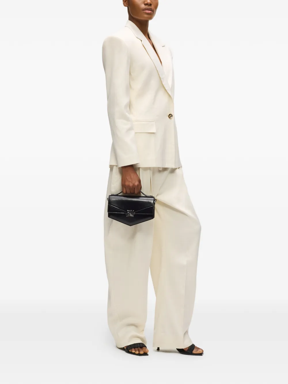  Karl Lagerfeld Karl Studio Long-sleeve Button Blazer - Neutrals 