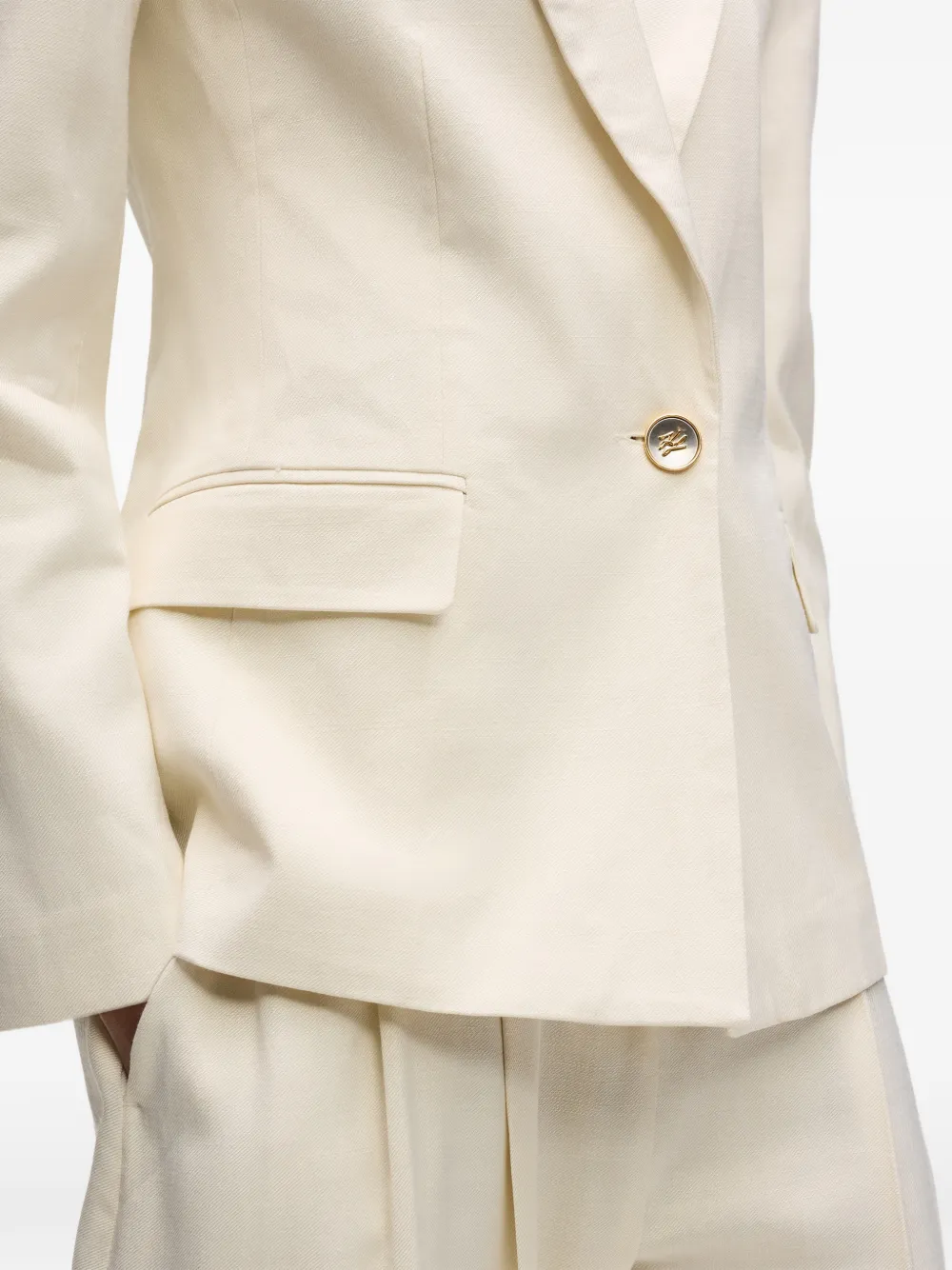 Karl Lagerfeld Karl Studio blazer met lange mouwen Beige