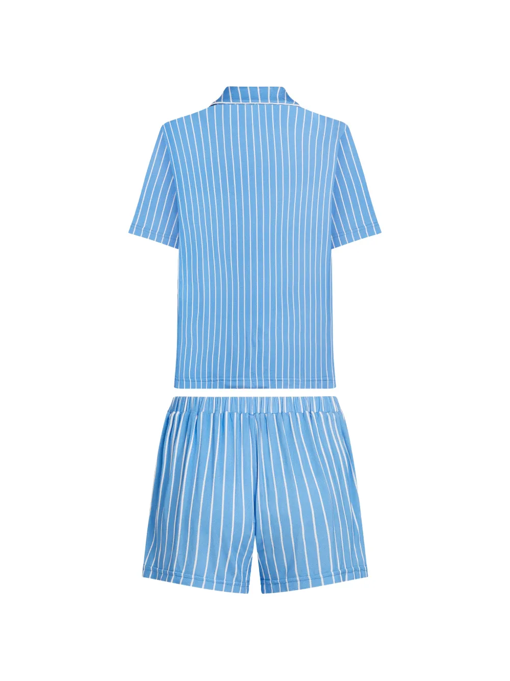  Karl Lagerfeld Pinstripe Button Pyjama Set - Blue 