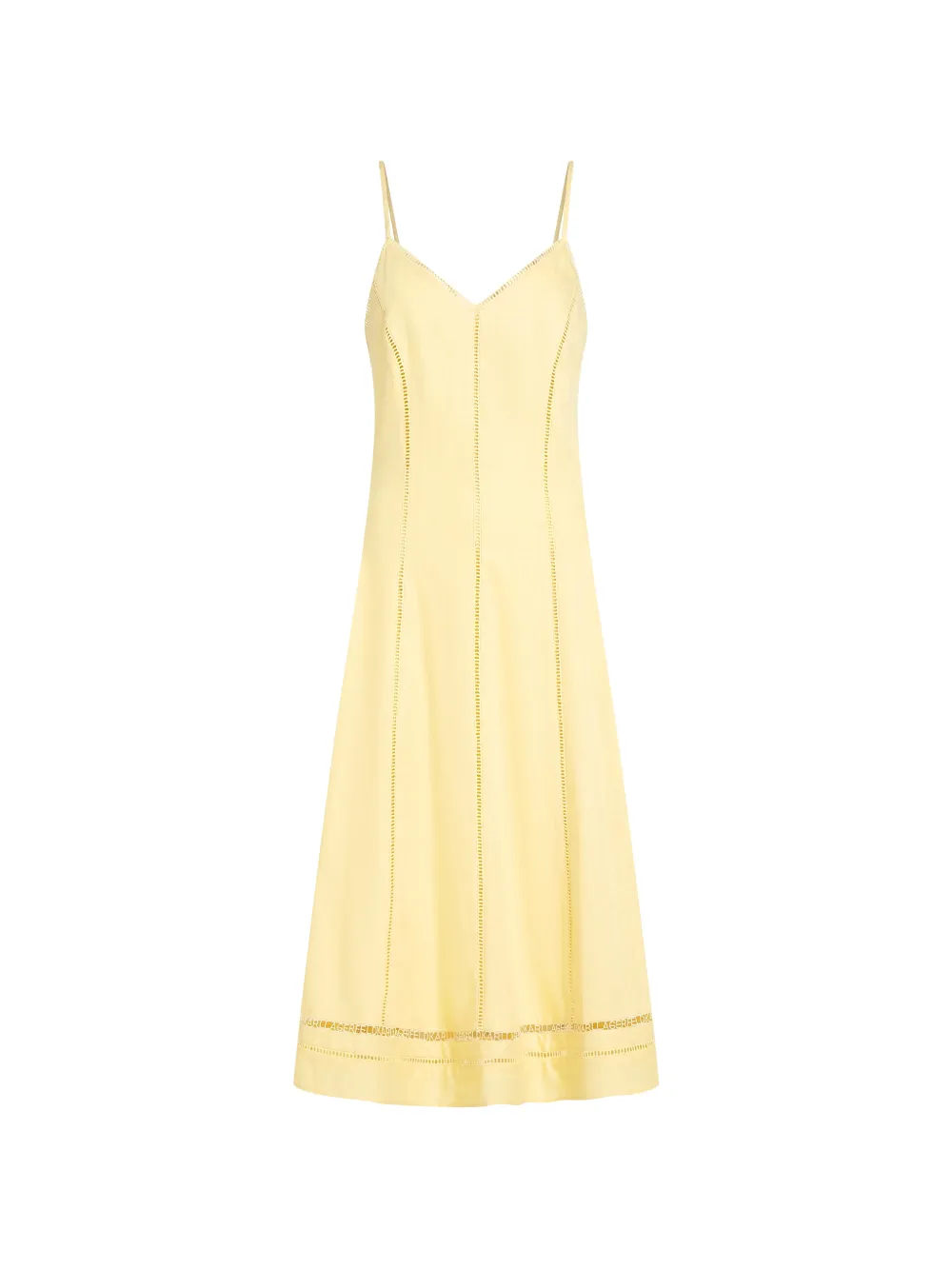 Karl Lagerfeld Abito midi con ricamo - Giallo