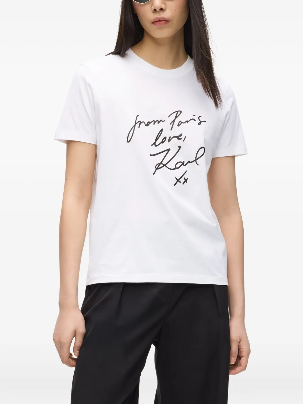 Karl Lagerfeld T-shirt met grafische print Wit