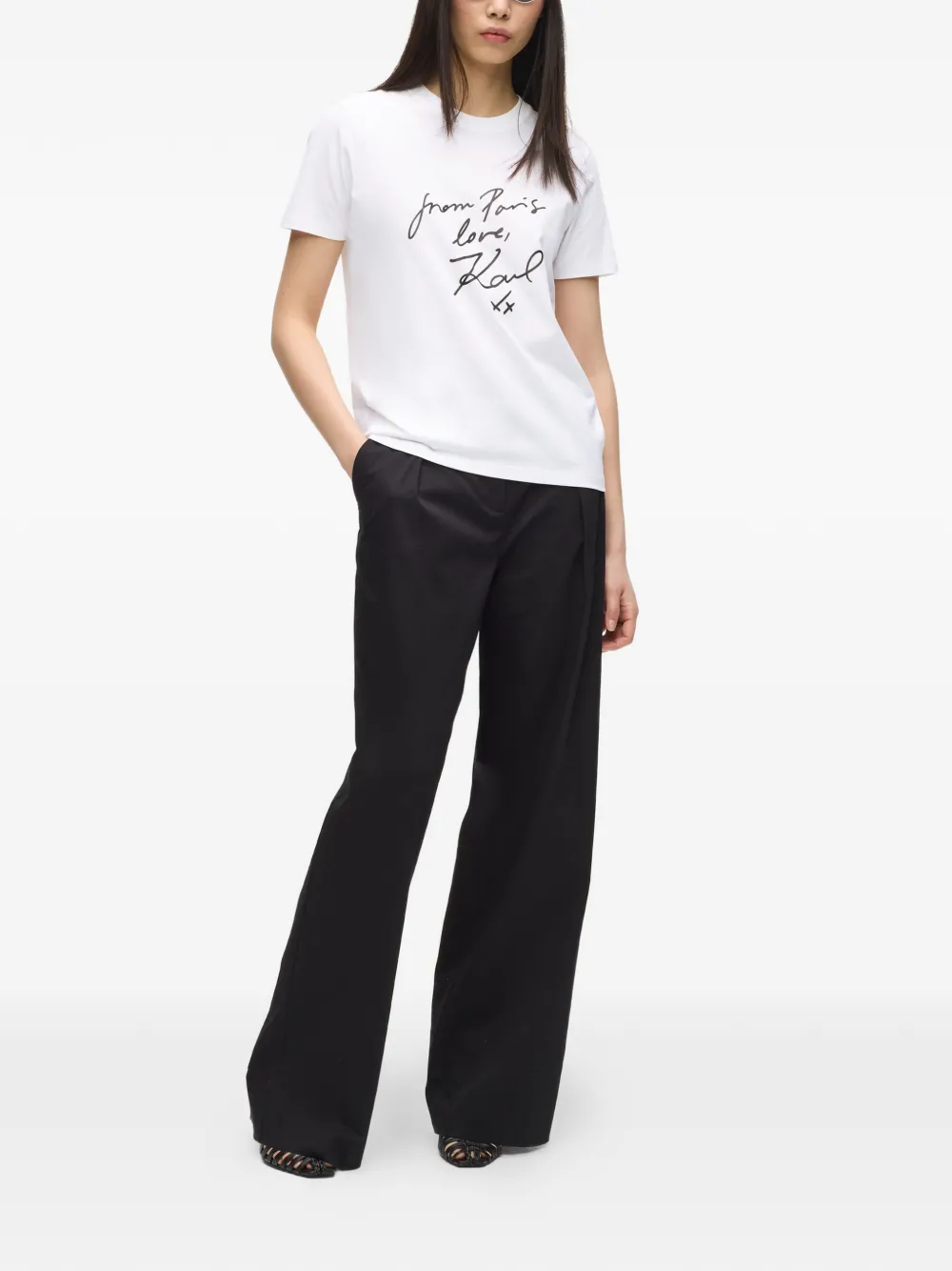 Karl Lagerfeld T-shirt met grafische print Wit